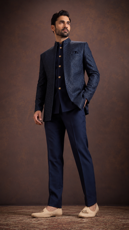 Men’s Premium Designer Indo Western Sherwani – Elegant Wedding & Party Wear