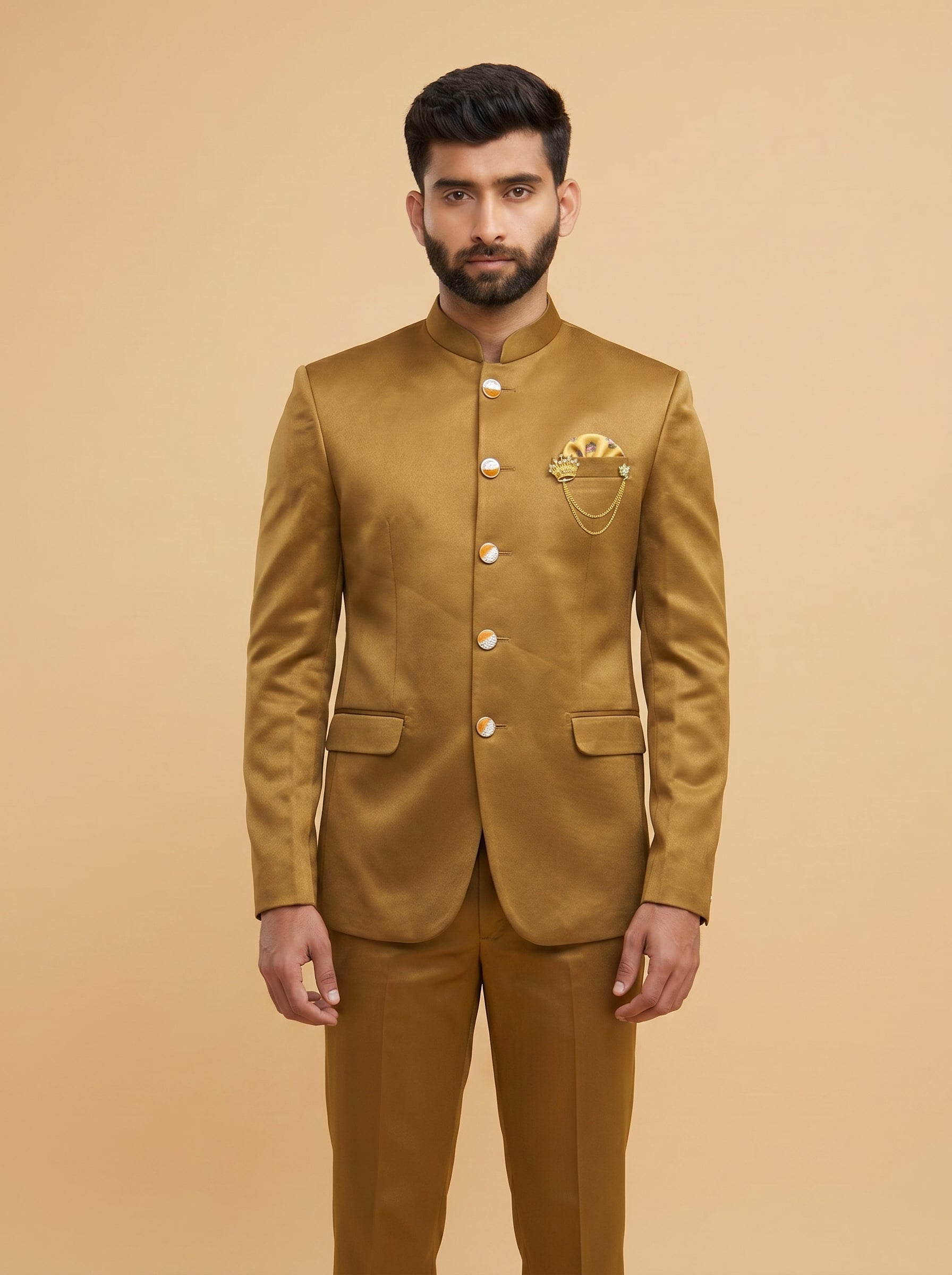 Jodhpuri Yellow Suit for Men