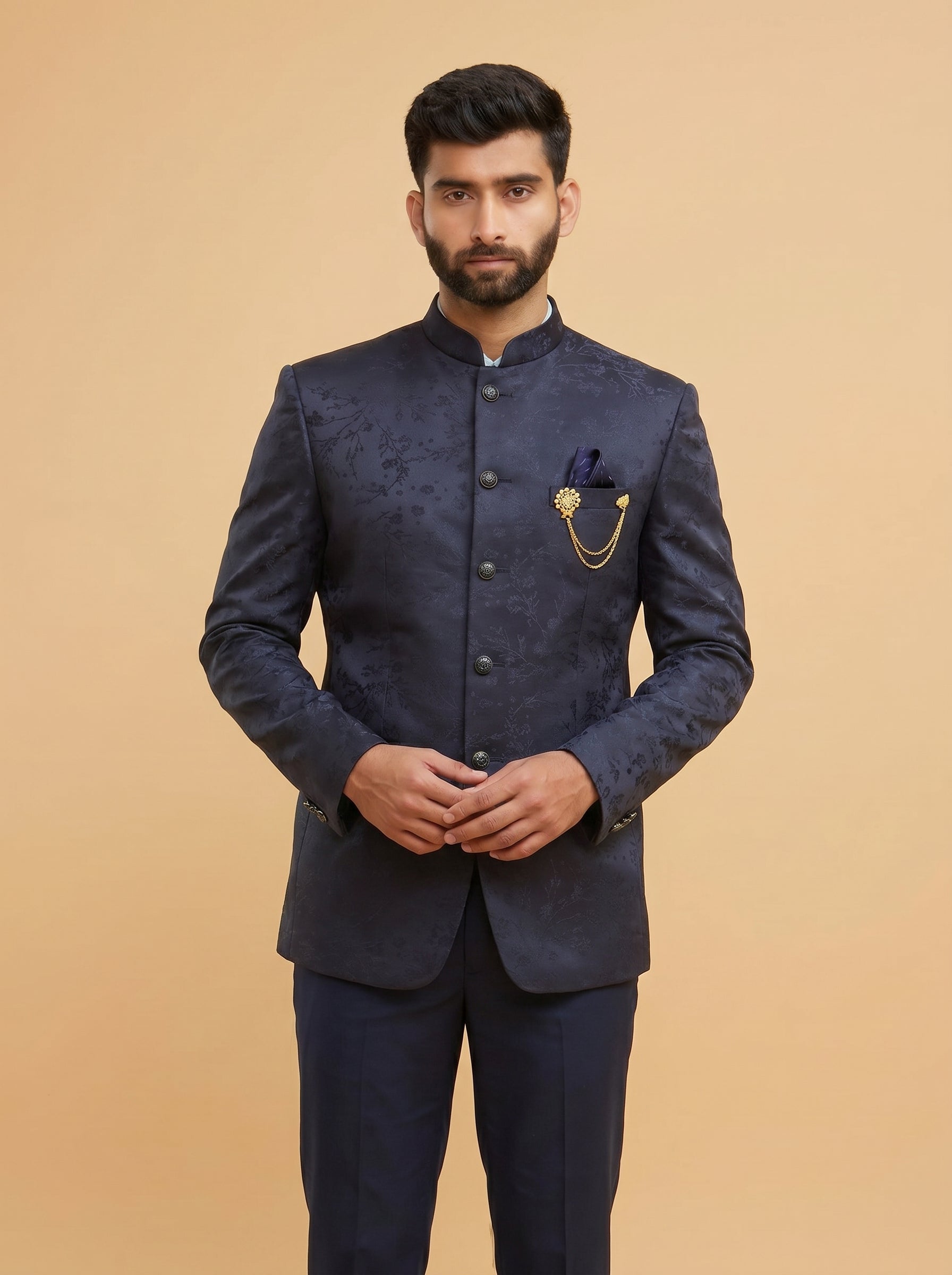 Men's Jodhpuri Blue Suit With Pant