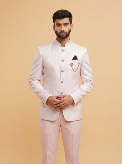 Men's baby pink Jodhpuri suit