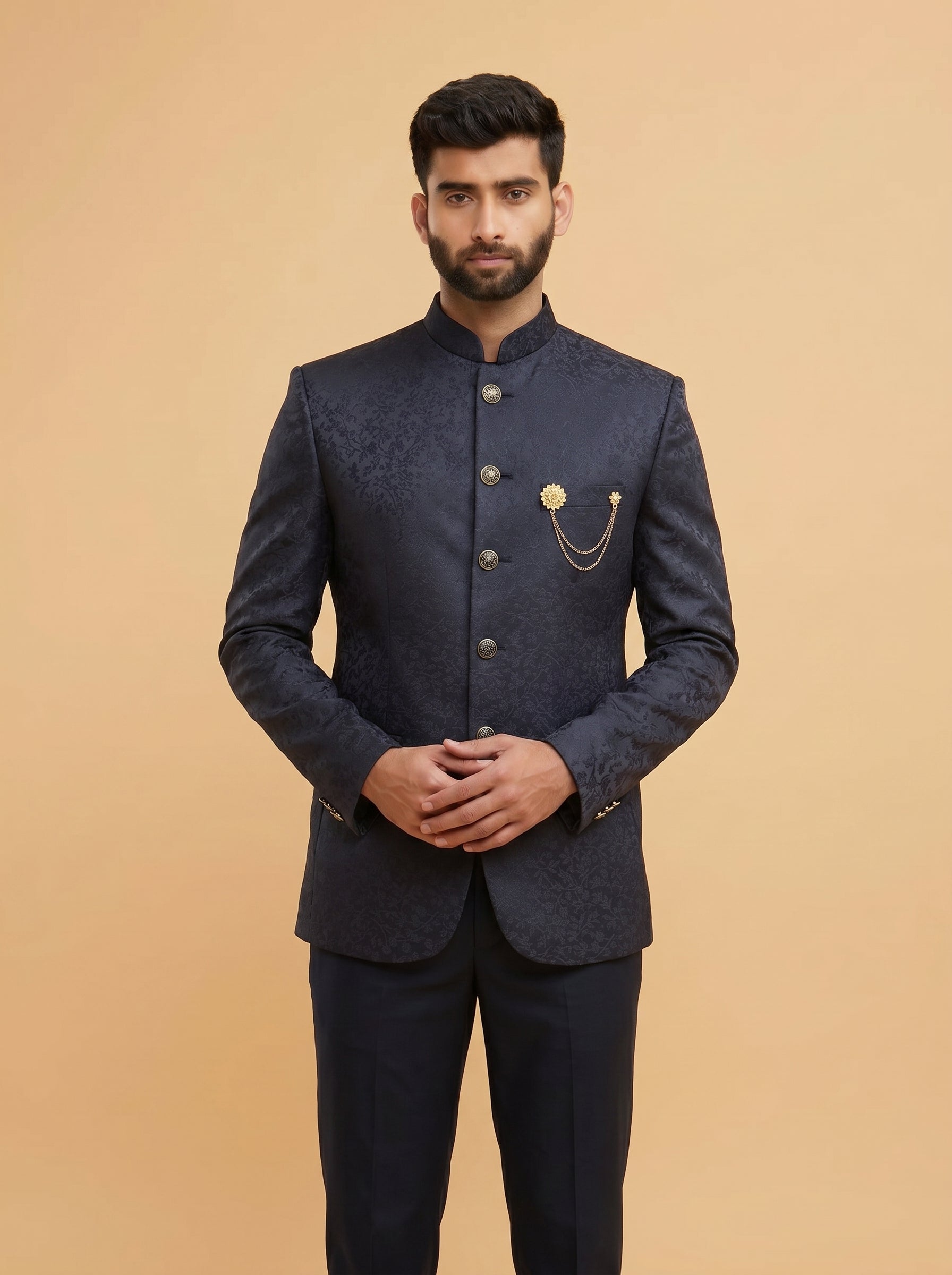 Men's Jodhpuri  Black Suit With Pant