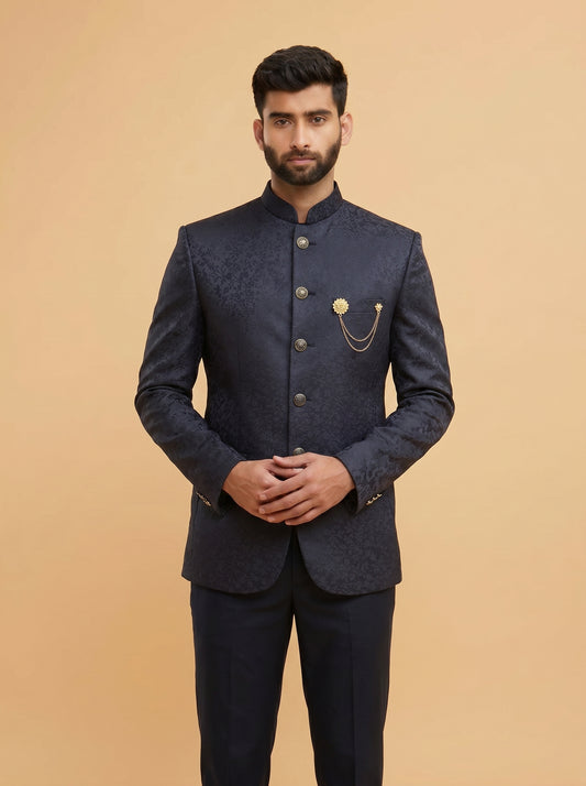 Men's Jodhpuri  Black Suit With Pant