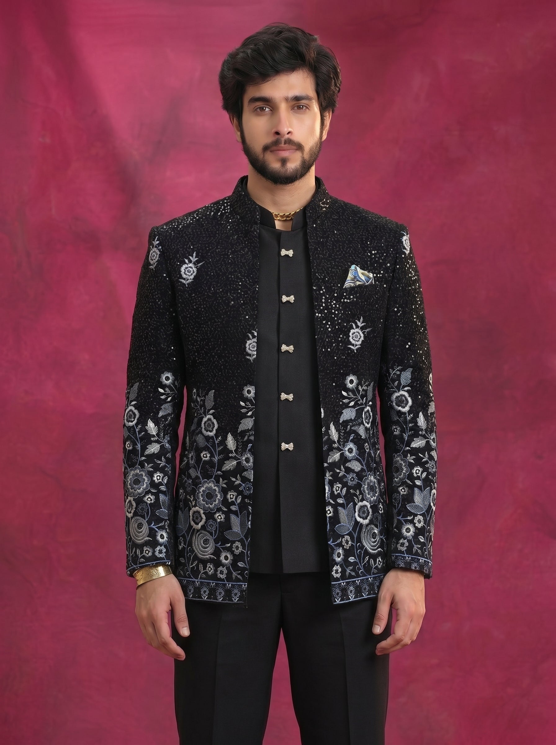 Men's Velvet Jodhpuri Suit