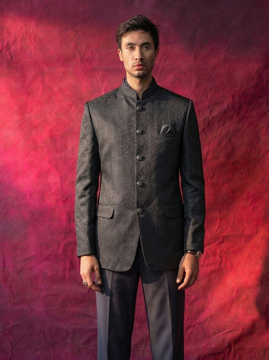 Men's Jodhpuri Black Suit With Pant