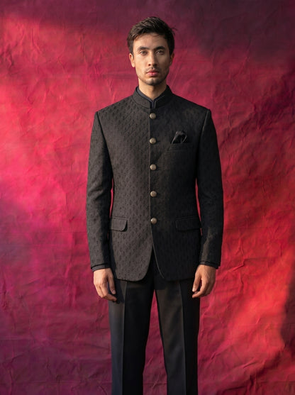 Men's Jodhpuri Black Suit With Pant