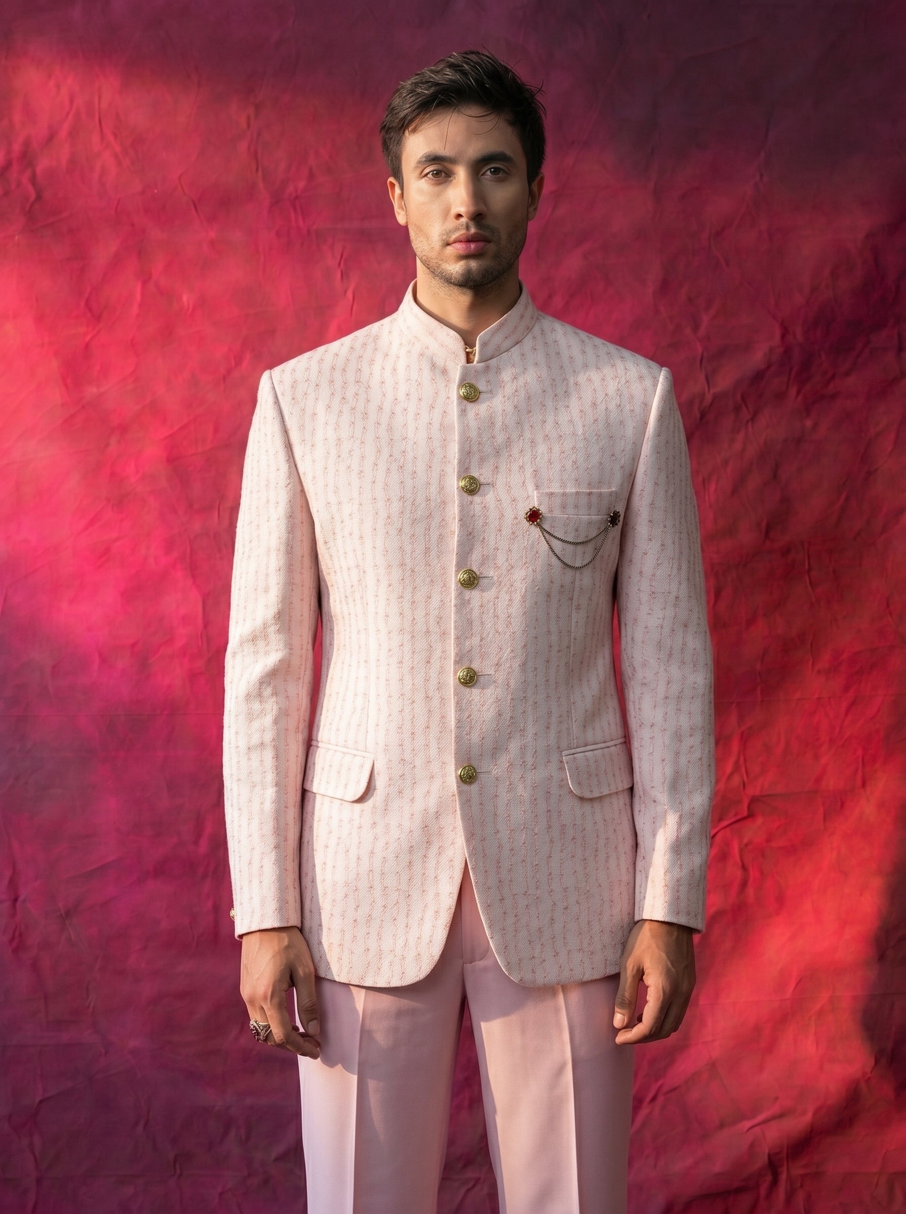 Men's Jodhpuri  Lavender Suit With Pant