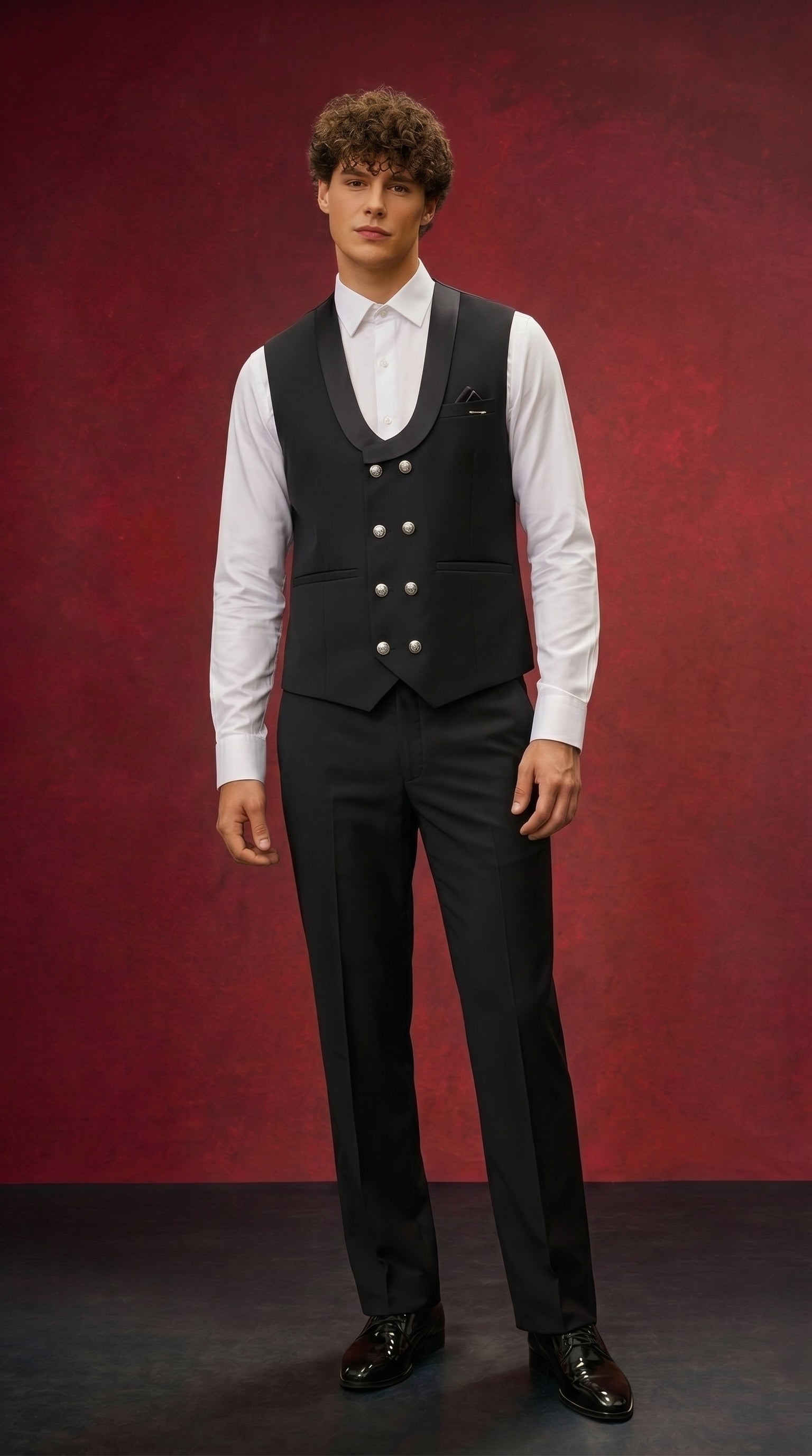 Men's Party Wear Black 3 Piece Suit | Premium Formal Collection