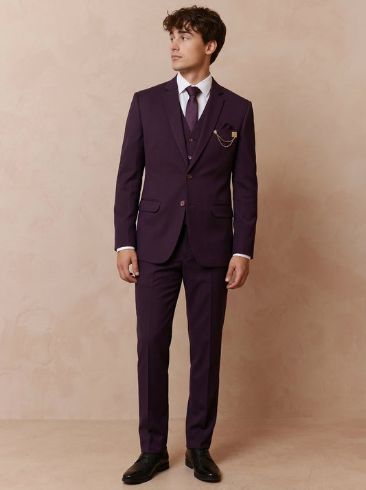 Premium Wine Japanese Three Piece Suit