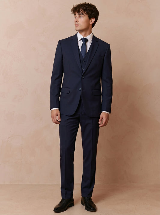 Royal Navy Blue 3 Piece Suit for Men