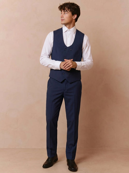 Royal Navy Blue 3 Piece Suit for Men