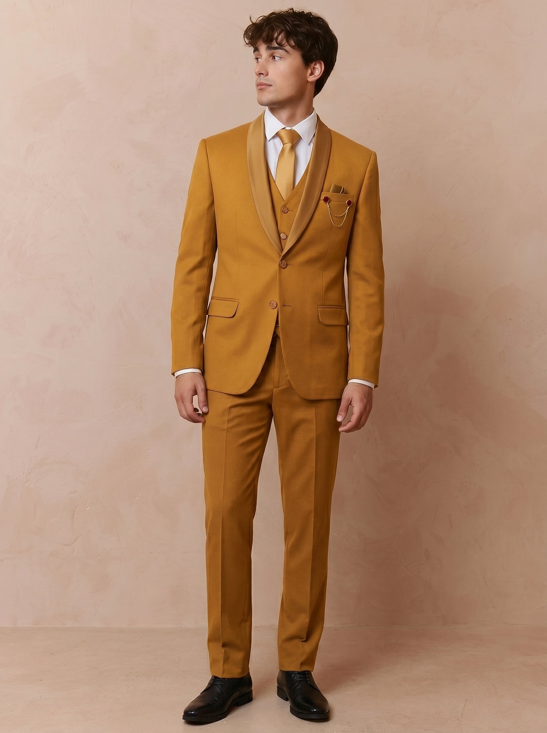 Designer Mustard Three Piece Suit