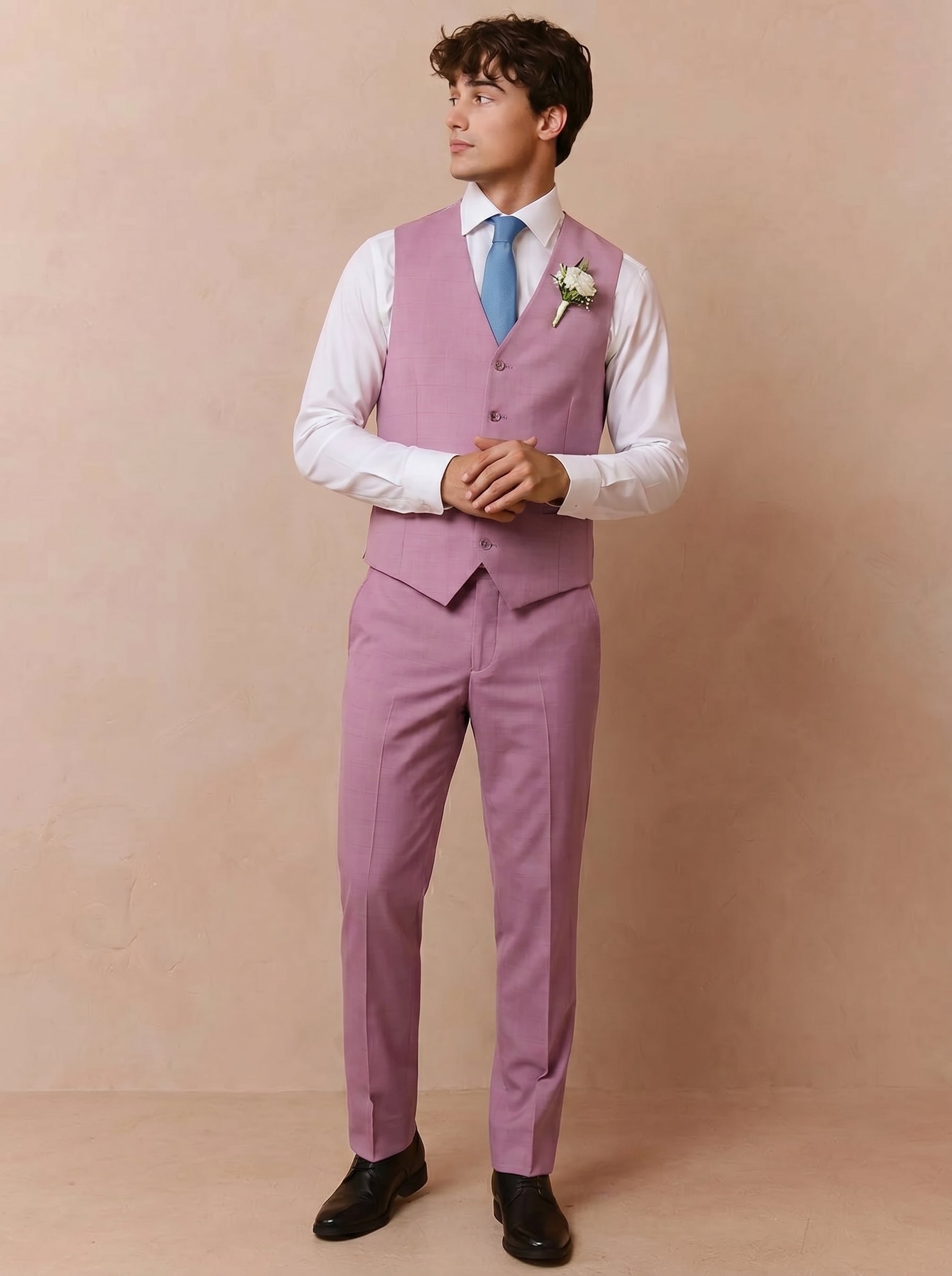 Men's Blush Pink 3 Piece Suit