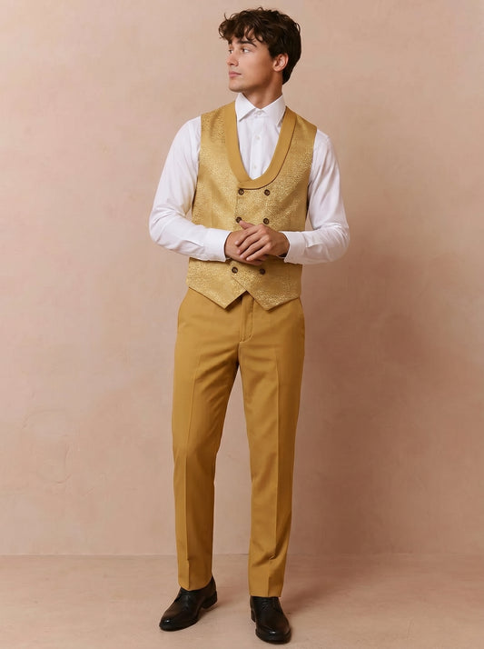 Men's Champagne Gold 3 Piece Suit