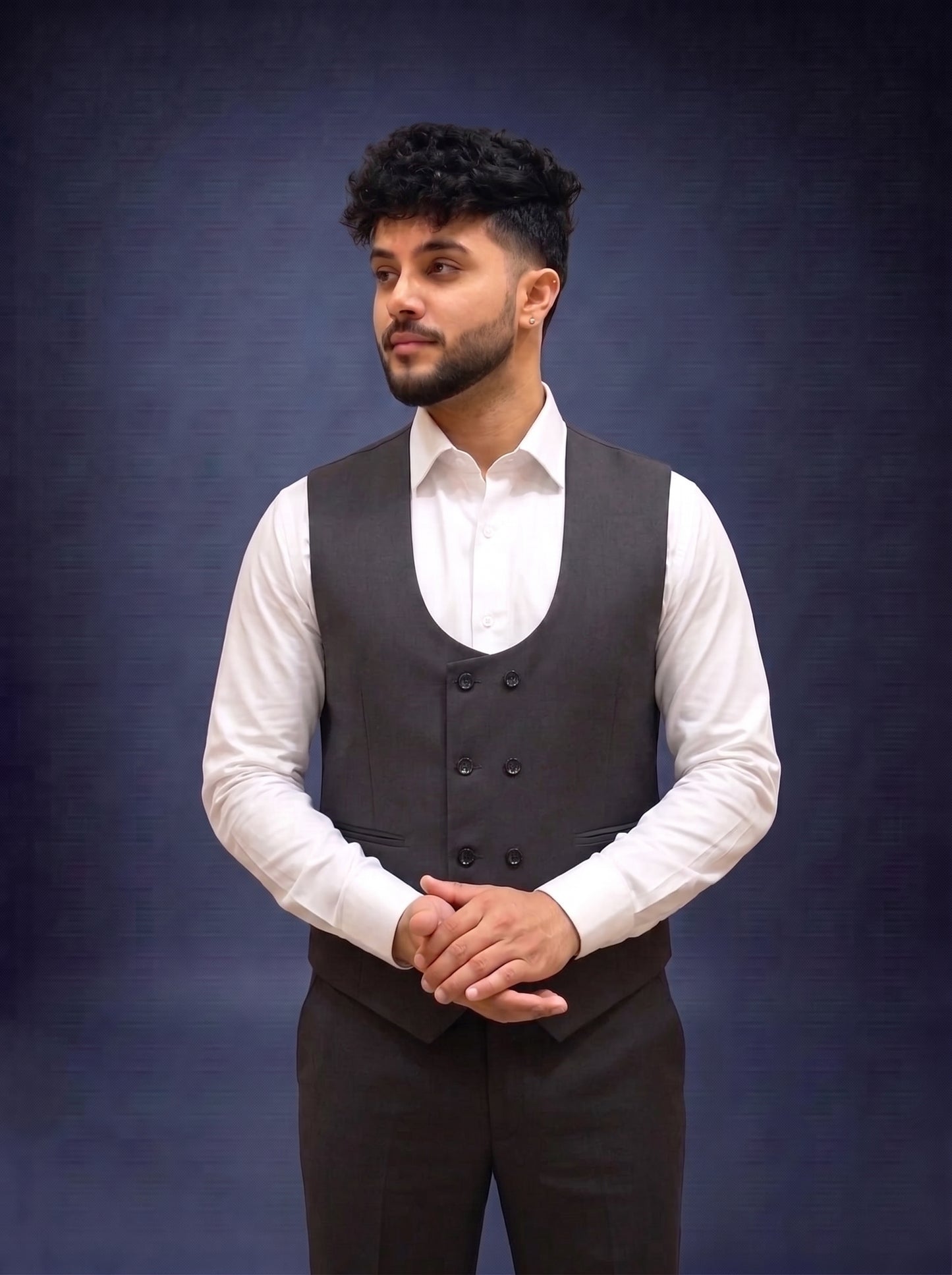 Club AK Men's Premium Black 3 Piece Suit for Men