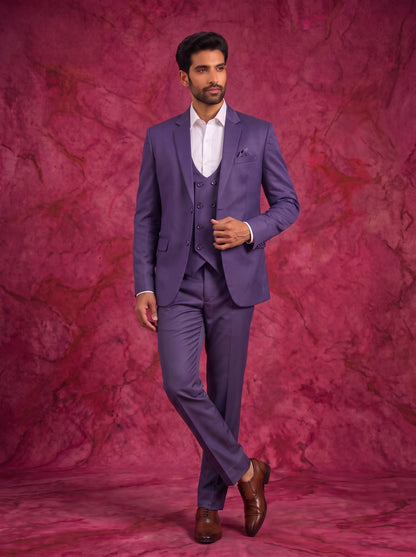 Club AK Men's Lavender Three Piece Suit