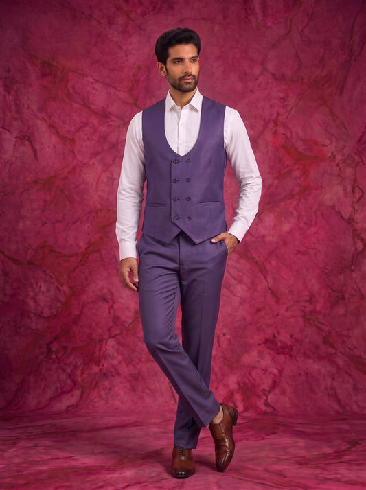 Club AK Men's Lavender Three Piece Suit