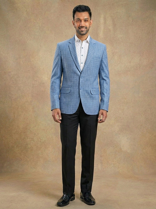 Knitting Blazer light blue for men