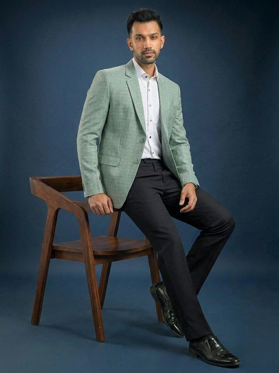 Knitting Blazer Green for men| Formal Blazer
