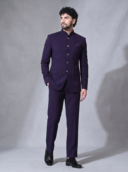 Club Ak Men's Bandhgala Japanese Fabric Jodhpuri Suit