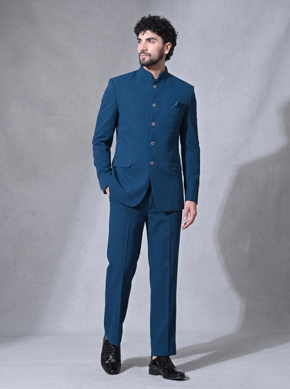 Club Ak Men's Bandhgala Japanese Fabric Jodhpuri Suit