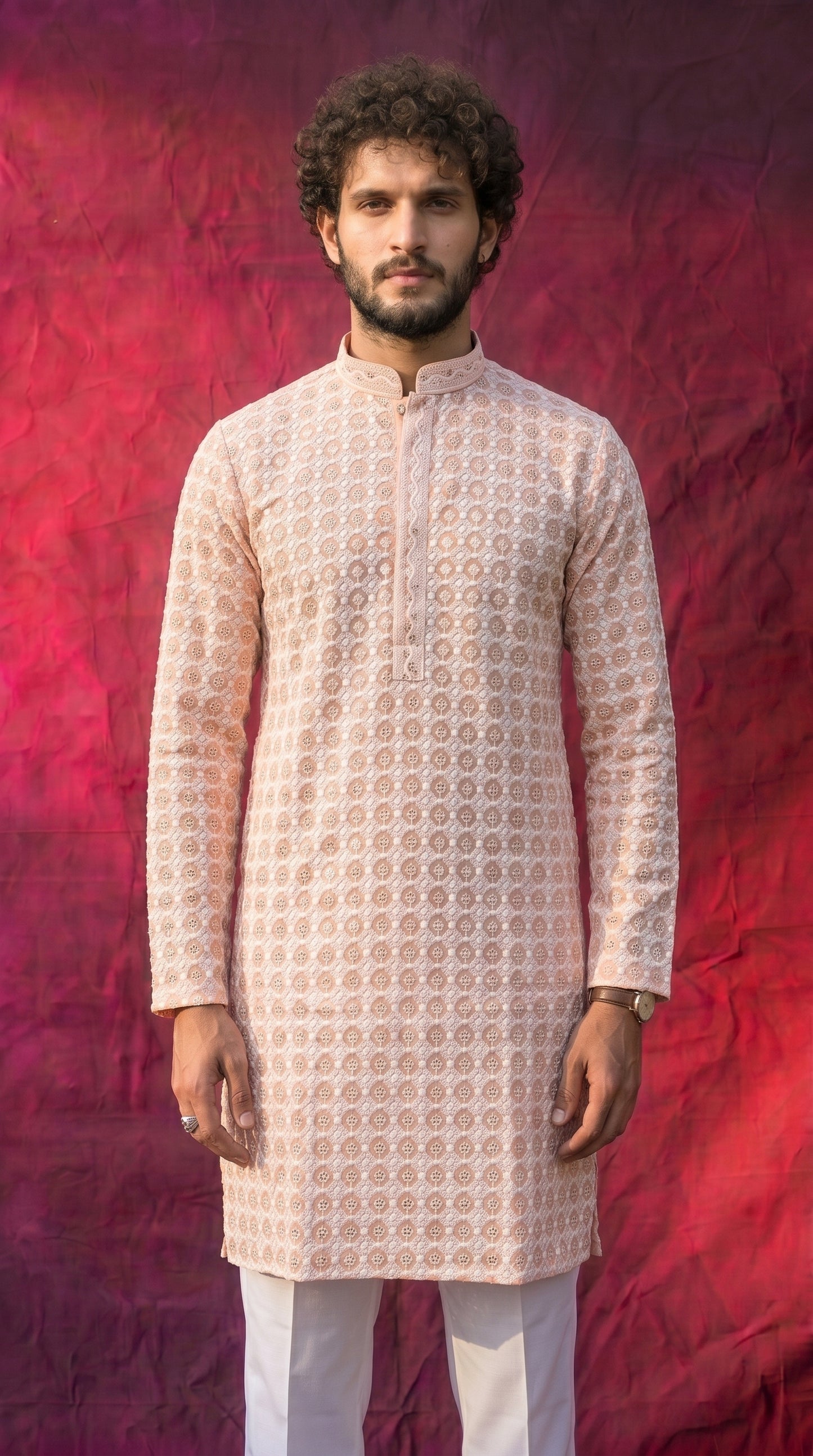 Club AK Men’s Premium Embroidered Kurta Pajama Set | Designer Ethnic Wear for Wedding, Festive