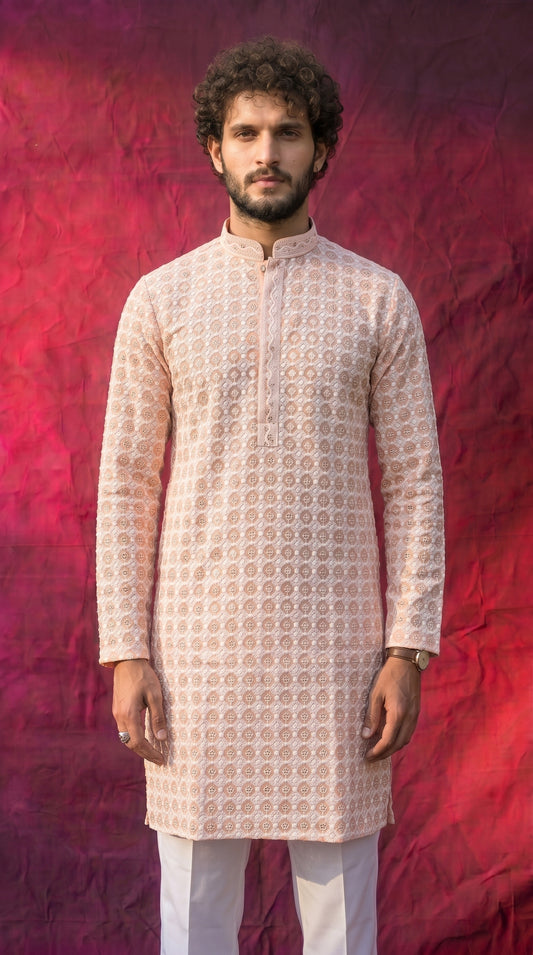 Club AK Men’s Premium Embroidered Kurta Pajama Set | Designer Ethnic Wear for Wedding, Festive
