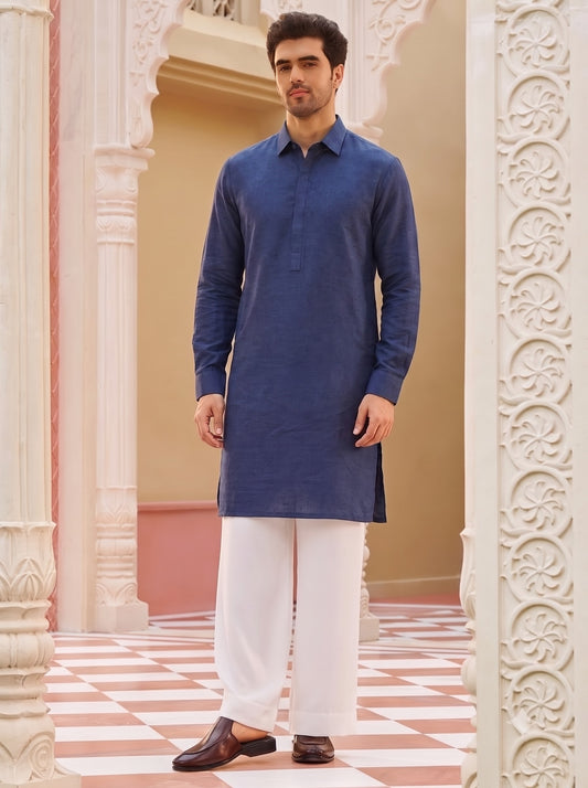 Club AK Men's Sky Blue Kurta Pajama with Textured Nehru Jacket – Premium Ethnic Wear for Wedding, Festive & Party