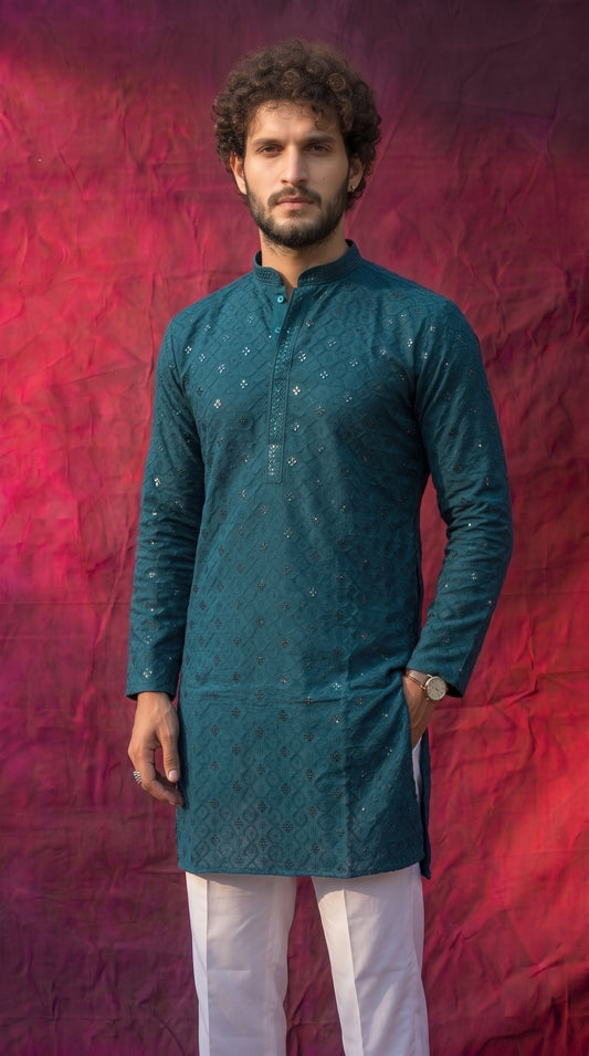 CLUB AK Men’s Premium Embroidered Kurta