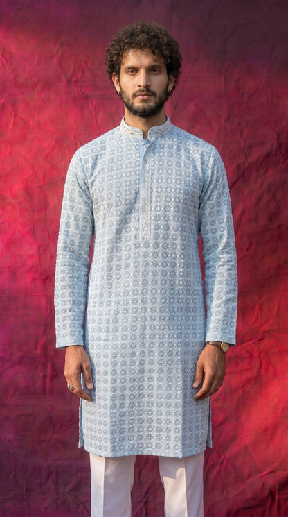 Club AK Men’s Premium Embroidered Kurta Pajama Set | Designer Ethnic Wear for Wedding, Festive
