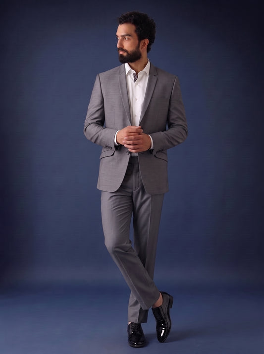 Club AK Men's Premium Light Grey 2 Piece Suit for Men