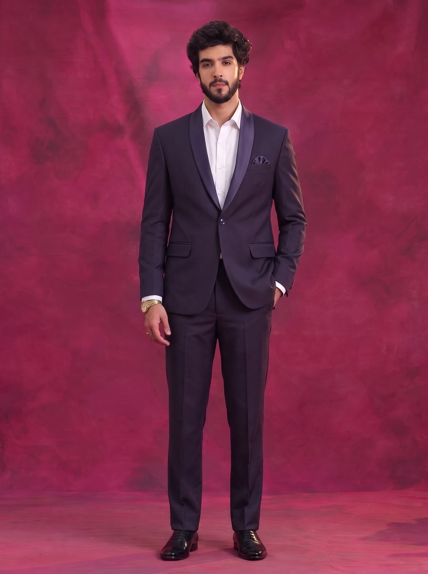 Club AK Men's Black Tuxedo Suit Set