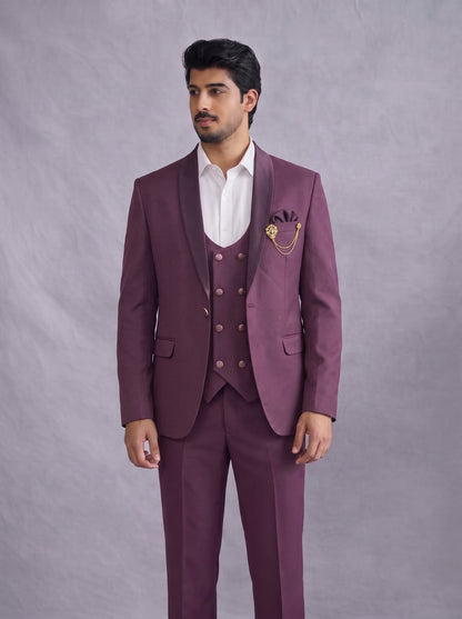 club Ak Men's Wine Club Blazer Suit Set – Luxury Wedding & Party Wear