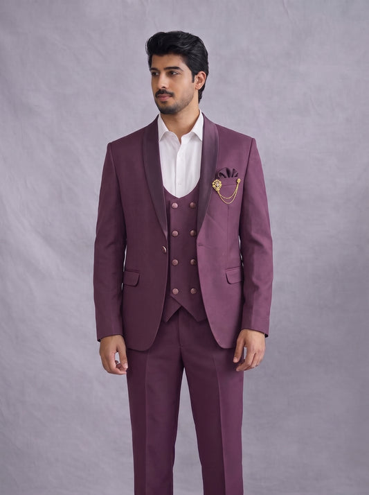 club Ak Men's Wine Club Blazer Suit Set – Luxury Wedding & Party Wear