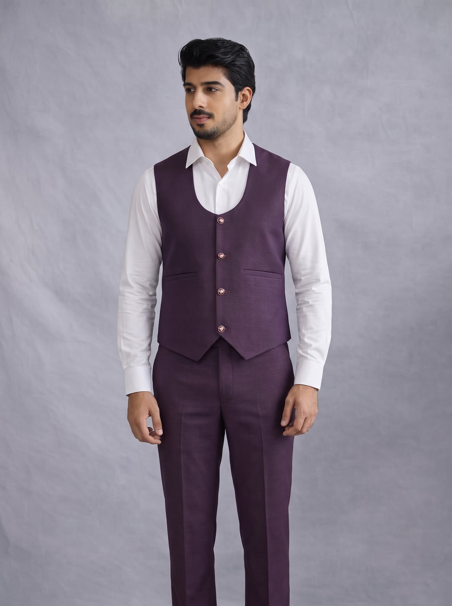 Club AK Men's Premium Purple Formal Suit | Reception & Engagement Wear