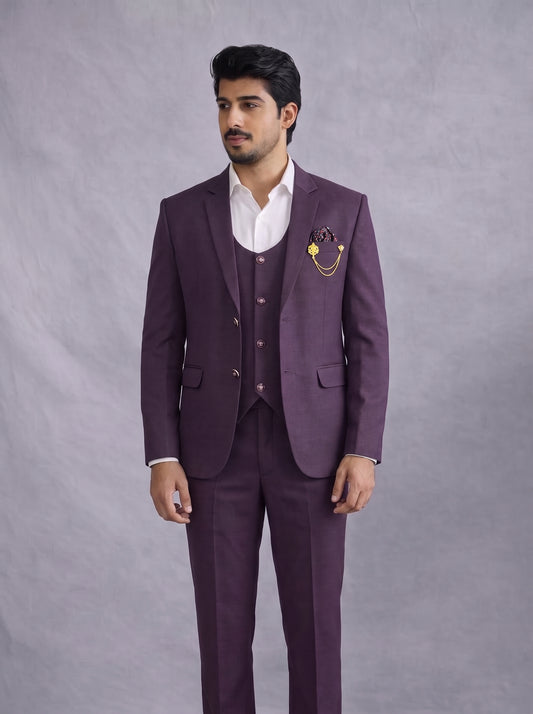 Club AK Men's Premium Purple Formal Suit | Reception & Engagement Wear