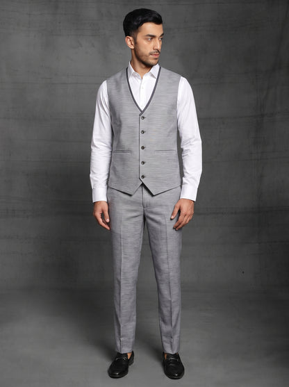 Club AK Designer Grey 3 Piece Suit | Men's Formal Wedding & Reception Wear