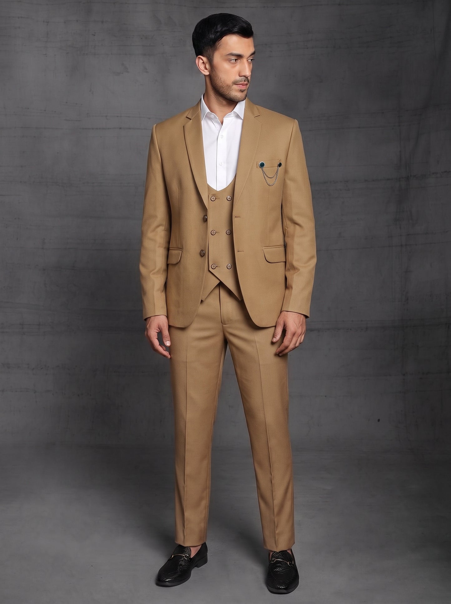 Club AK Luxury Brown Wedding Suit | Designer Party Wear for Men