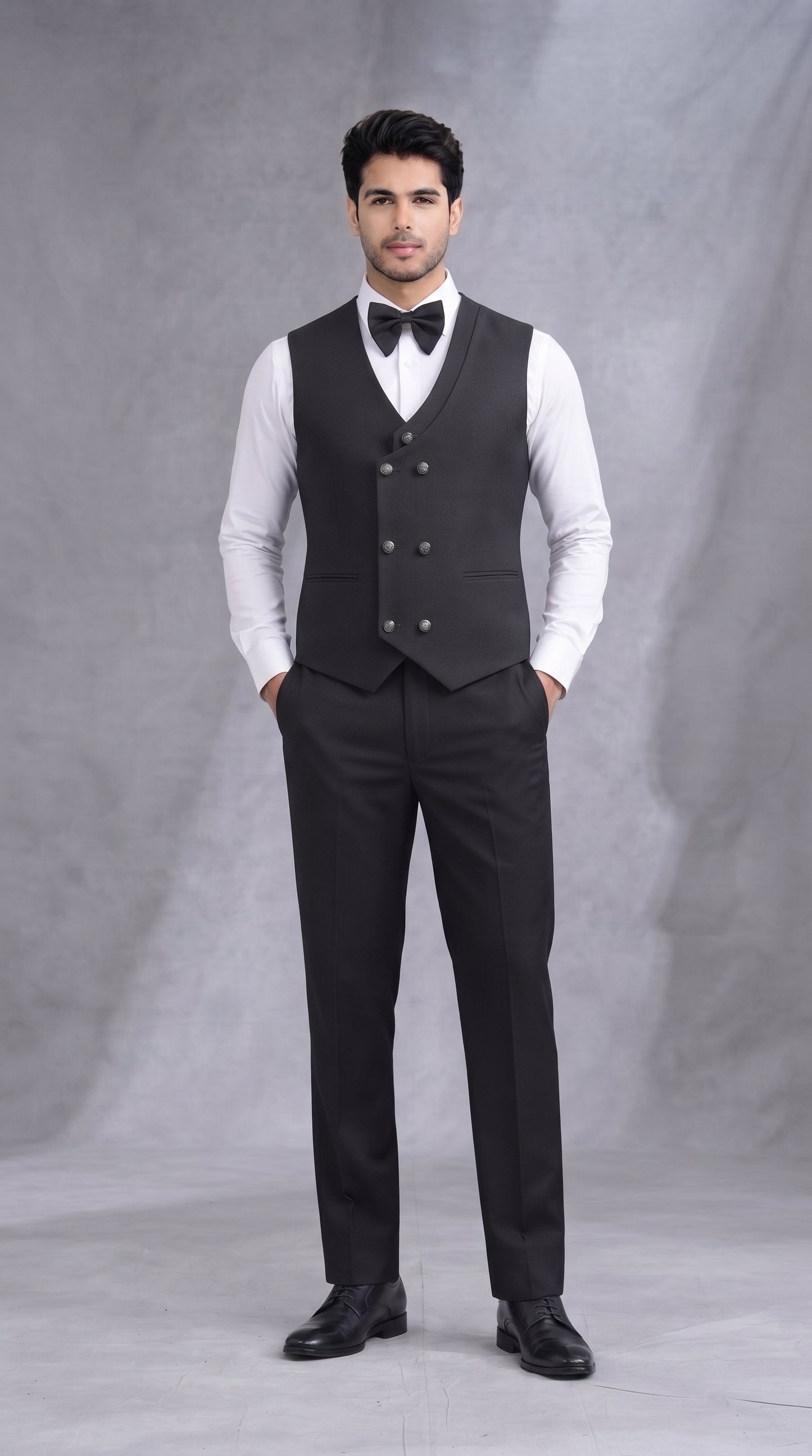 Club AK Men's Black Embroidered Tuxedo Suit with Gold Tiger Embroidery | Designer Luxury Wedding & Reception Wear