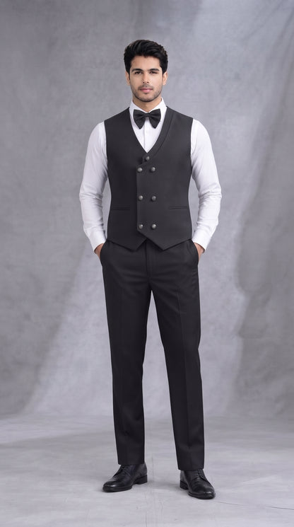 Club AK Men's Black Embroidered Tuxedo Suit with Gold Tiger Embroidery | Designer Luxury Wedding & Reception Wear