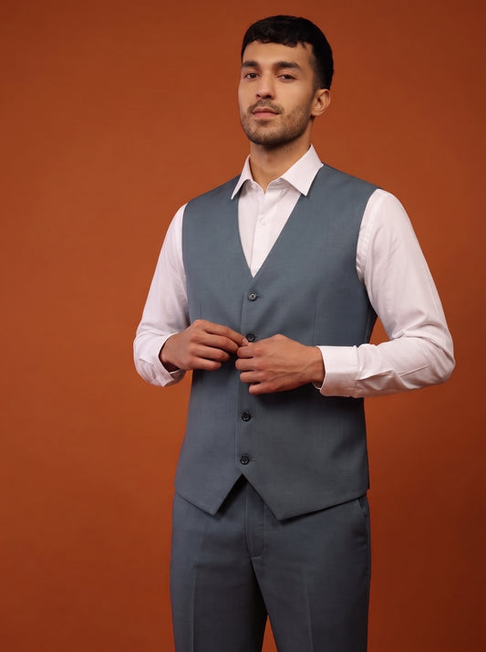 Club AK Men's Elegant Slate Grey Formal Suit