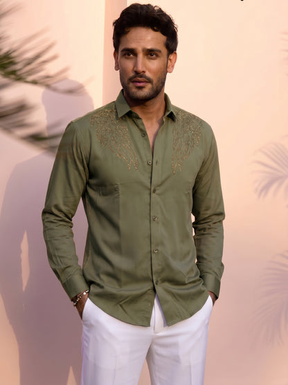 Men's Premium Japanese Embroidered Shirt for Men