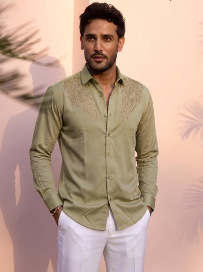 Men's Premium Japanese Embroidered Shirt for Men