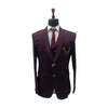 Men's Crep Black Three Piece Suit