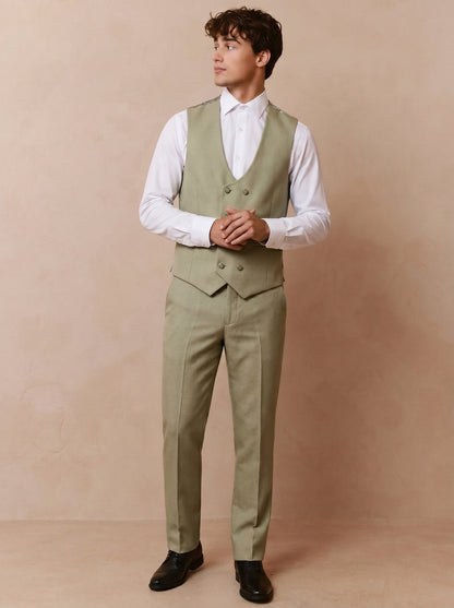 Men's Pistachio Green 3 Piece Suit