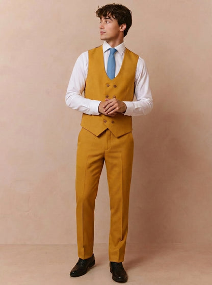 Designer Mustard Crap Tuxedo Suit