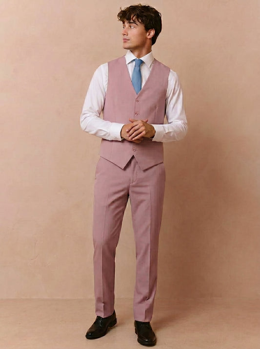 Men's Blush Pink 3 Piece Suit