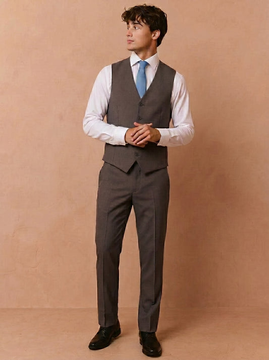Men's Charcoal Grey 3 Piece Suit