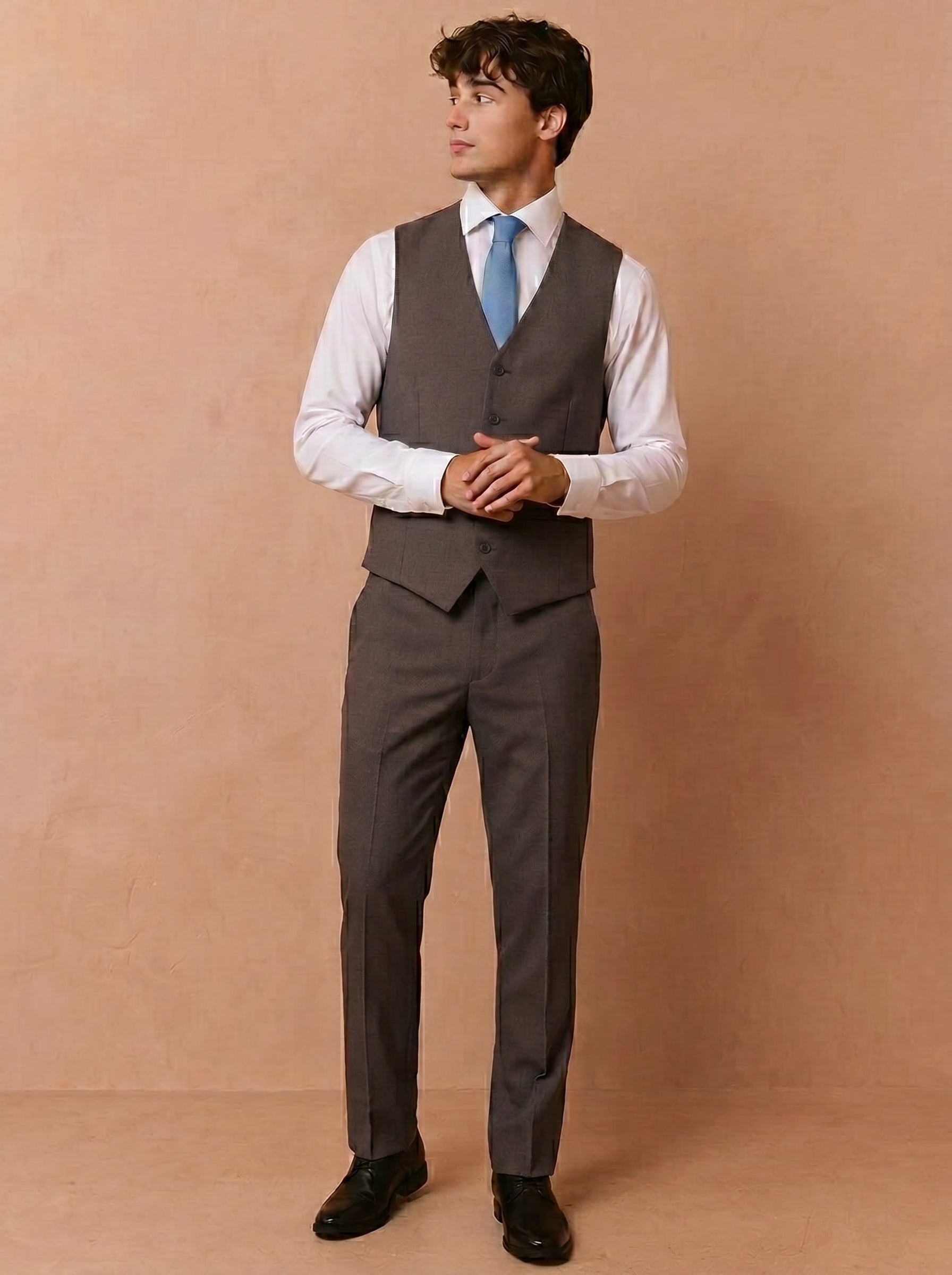 Men's Charcoal Grey 3 Piece Suit