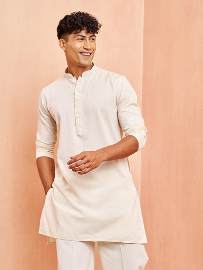 Men’s Cream Pure Cotton Kurta