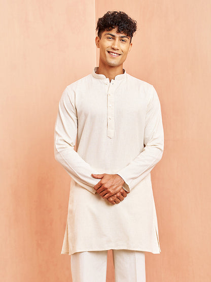 Men’s Cream Pure Cotton Kurta